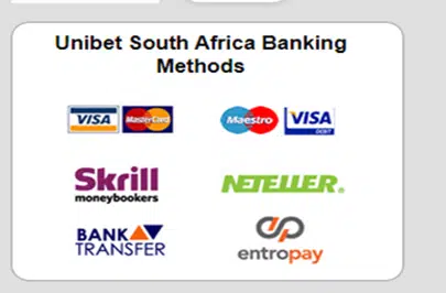 Unibet South Africa Banking methods