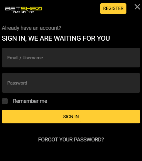 Betshezi login