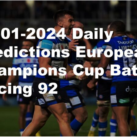 14-01-2024 Daily Predictions European Champions Cup Bath Vs Racing 92