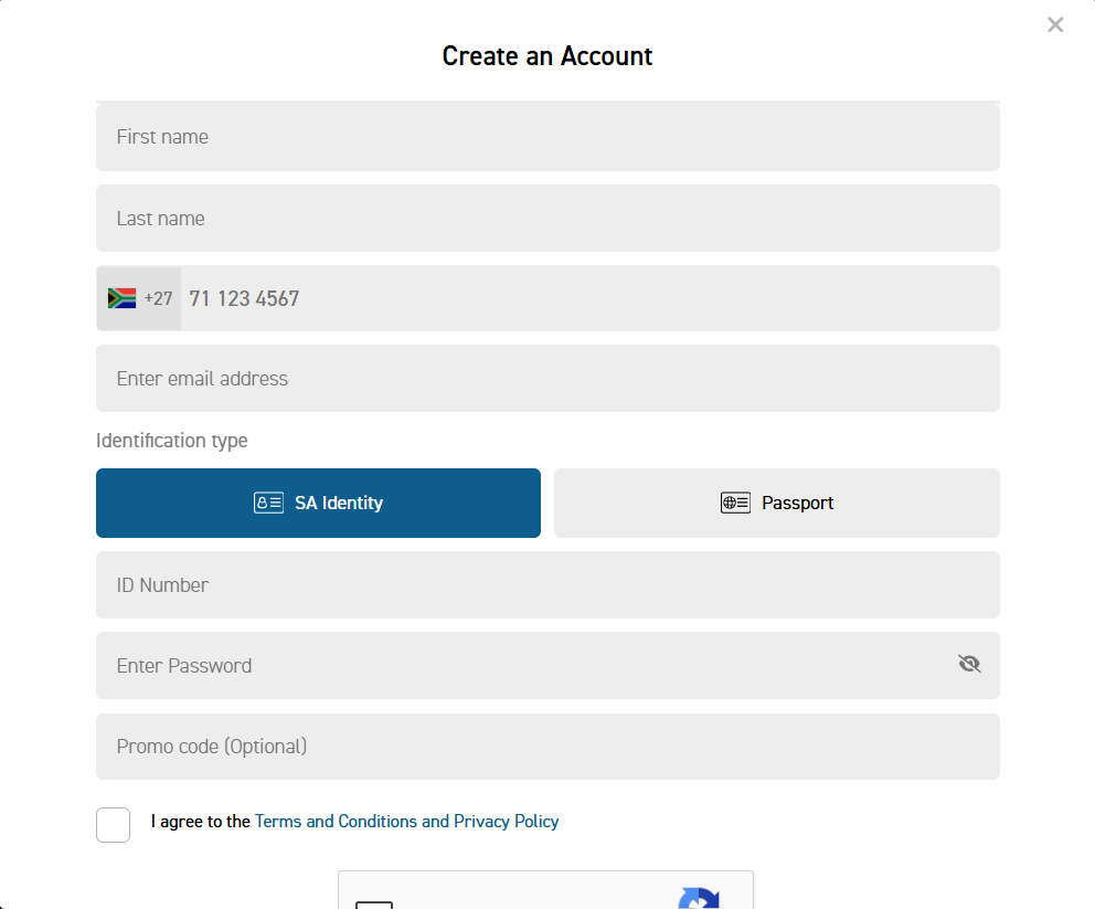 Register account with Soccershop