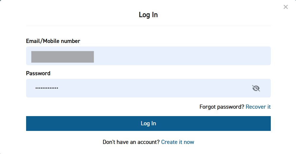 Login to Soccershop account.