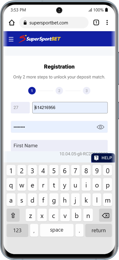 Register with SuperSport Bet South Africa