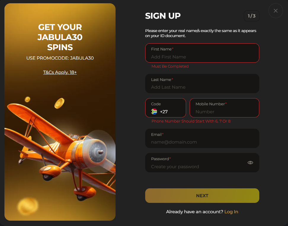 How to register with Jabulabets