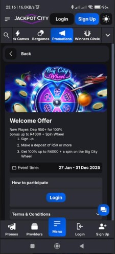 Jackpot City Welcome Bonus 