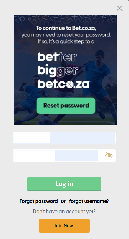 Enter your username and password.