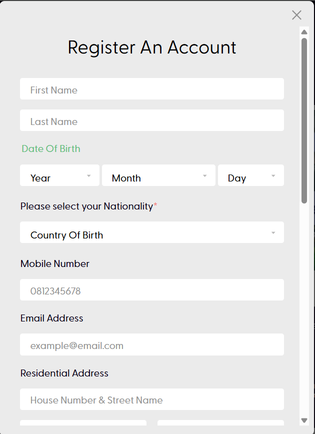 Enter your personal information.