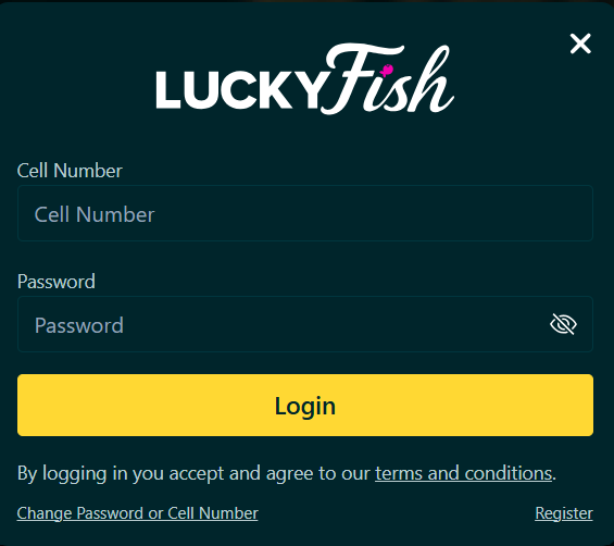 How to login with Lucky Fish