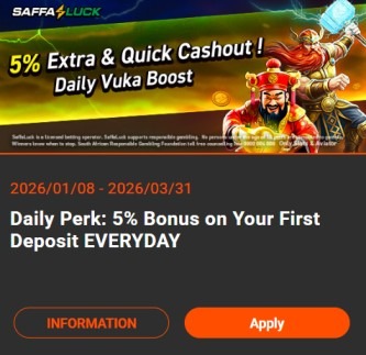 SaffaLuck Deposit bonus