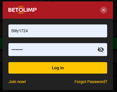 How to login with Betolimp