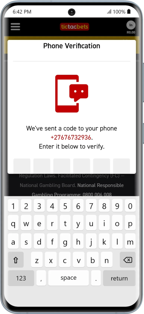 Tictacbets phone verification 