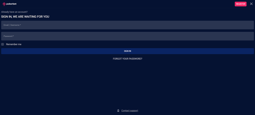 How to login with Pokerbet