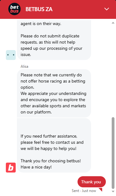 BetBus customer support 