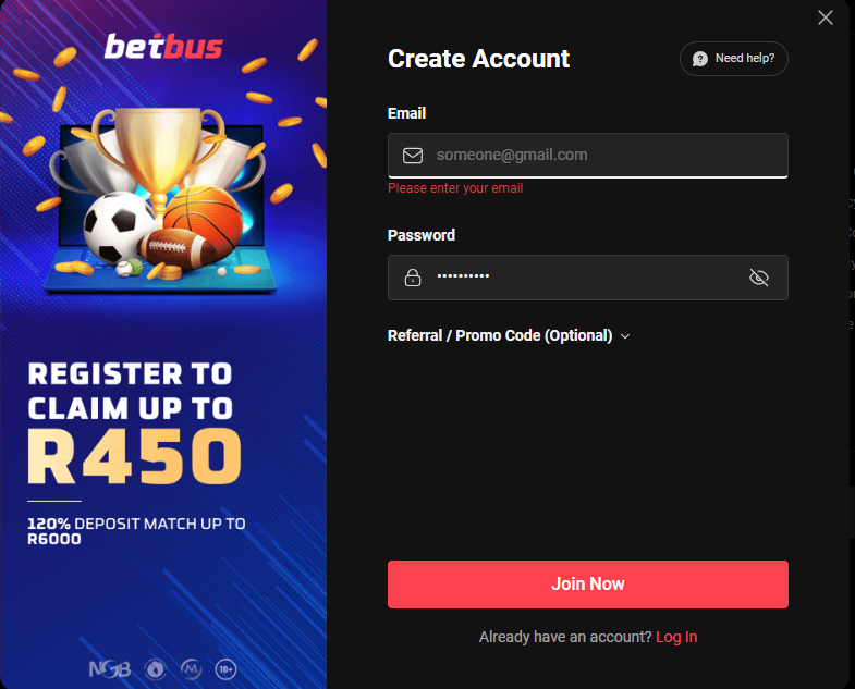 Register with BetBus