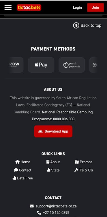 Download Tictacbets mobile app 