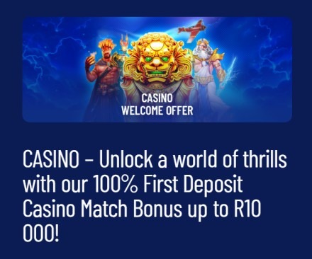 100% deposit match Welcome Bonus offered by playTSOGO for casino games only