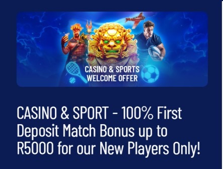100% deposit match Welcome Bonus offered by playTSOGO for casino games AND sports
