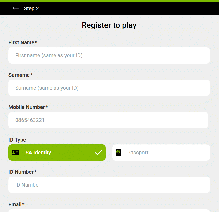 Playabets Registration